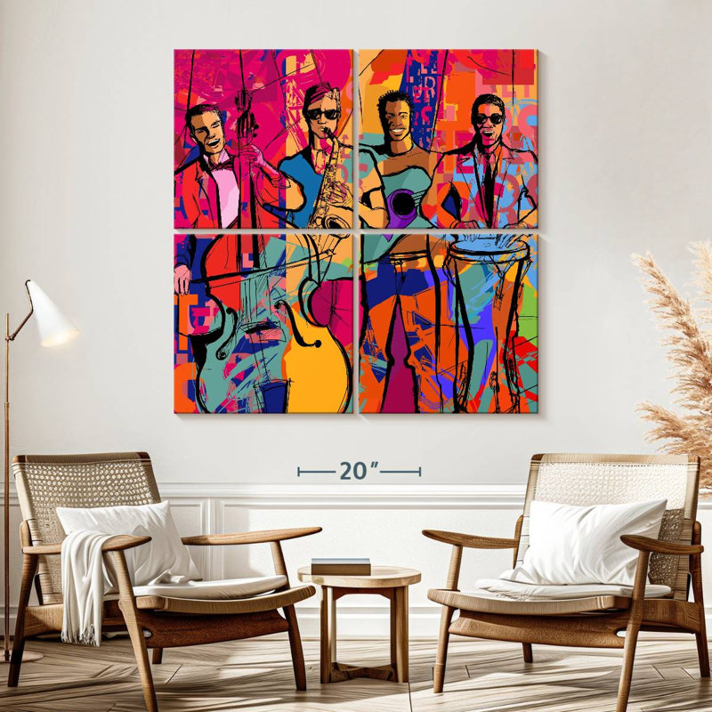 Abarca Jazz Quartet, 57" H x 57" W
