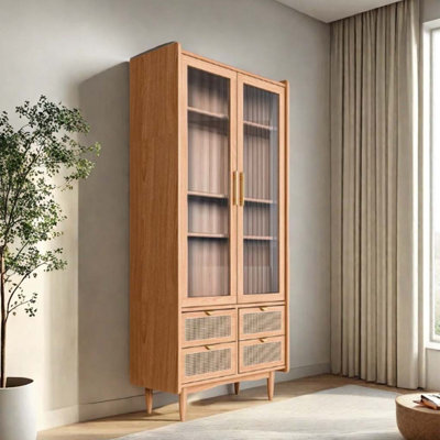 Modern Standard Glass Cabinet Door Bookcase