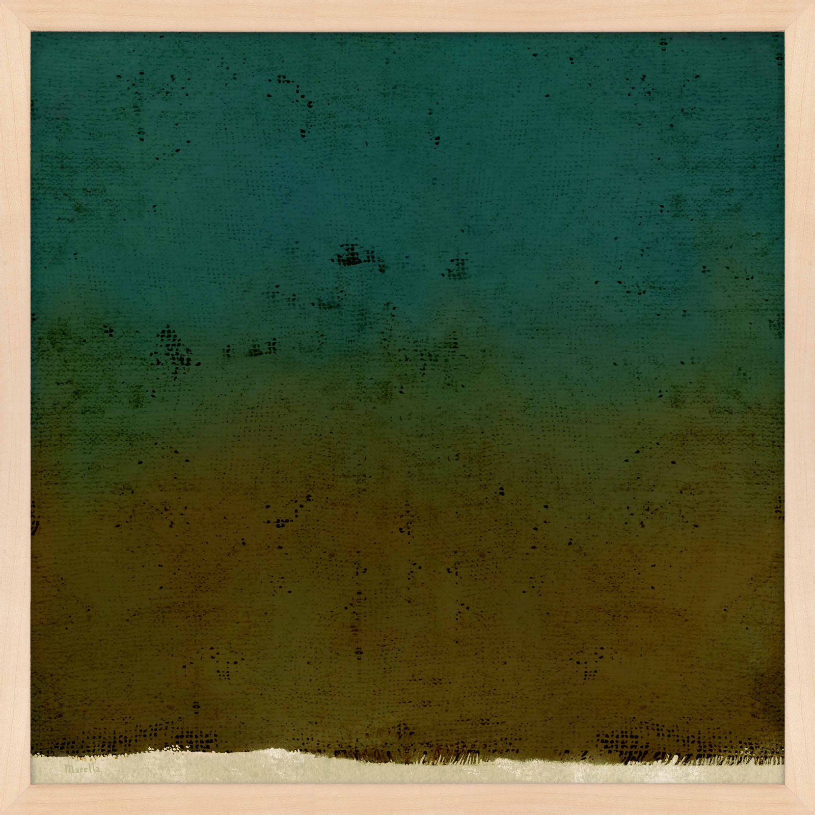 Pond 1 by Marco Marella for Studio M - Framed Wall Art, 36" H x 36" W, Paper, Maple