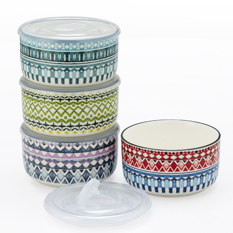 POT DE RANGEMENT EN VERRE 4 pièces