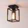 1-Light Square Flush Mount With Clear Glass Shade