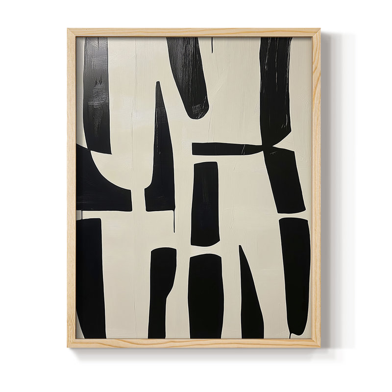 Série ABSTRACT DCXCII, reproduction encadrée - bois massif, H 15 po x l 12 po, Naturel
