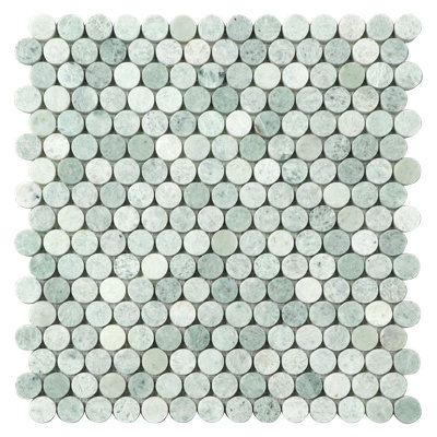 Ming Green Penny Round Mosaic Wall And Floor Tile