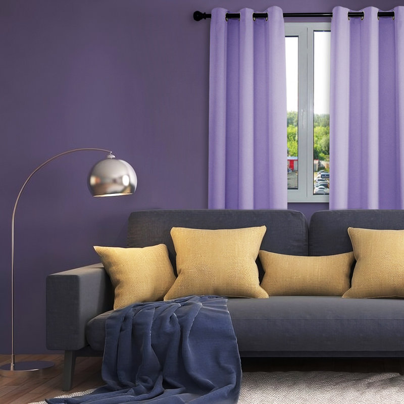 Ranheid Blackout Curtain Pair, 66cm Width x 213cm Drop, Cream