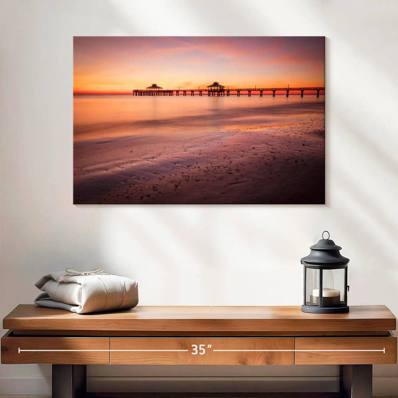 Nicci Panoramic Myers Beach Sunset, 16" H x 24" W