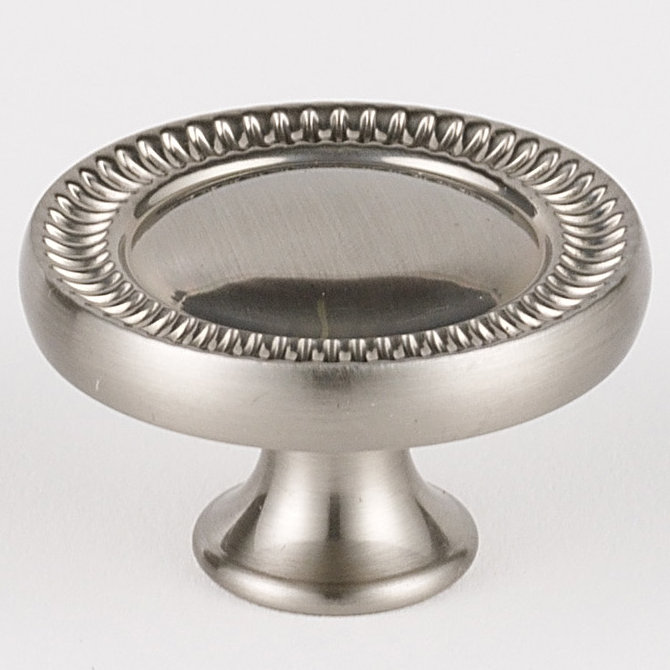 Regal Mushroom Knob, Satin Nickel, 0.88" H x 1.5" W x 0.63" D