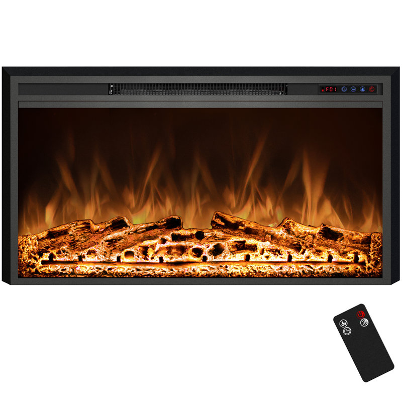 Lembert Electric Fireplace Insert with 5120 BTU, 27.5" H x 40" W x 6.5" D