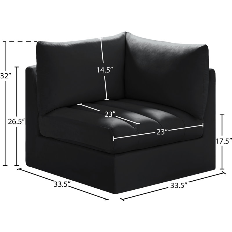 Jacob Velvet Armchair, Black Velvet