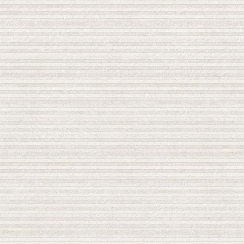 Crete 12'' x 40'' Ceramic Relief Stone Look Wall Tile, Blanco