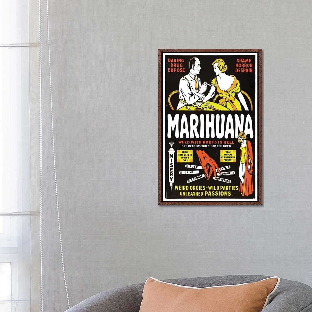 Leinwandbild Marihuana Film Poster II von Radio Days