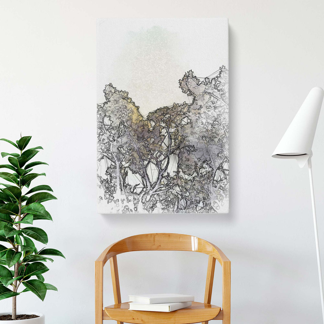 Branches of an Oak Tree in Abstract - Wrapped Canvas