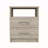 2-Drawer 1-Shelf Rectangle Nightstand