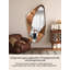 Miroir mural rétro en bois massif