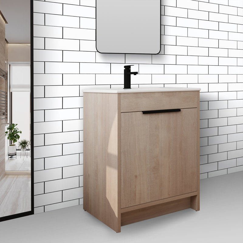 Ensemble de meuble-lavabo simple 30 po, Blanc
