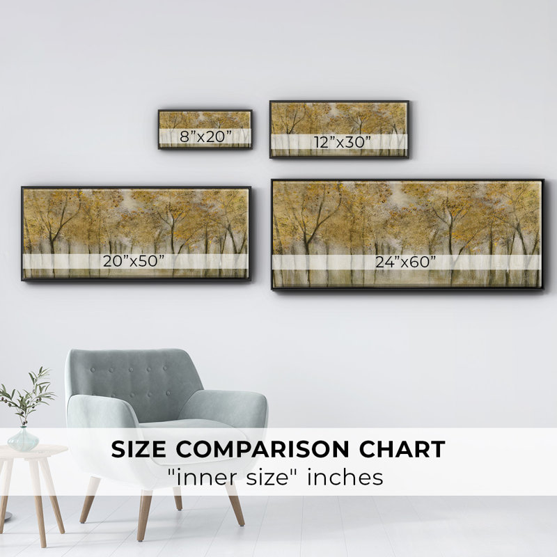 Golden Spring- Framed Canvas, 12" H x 30" W