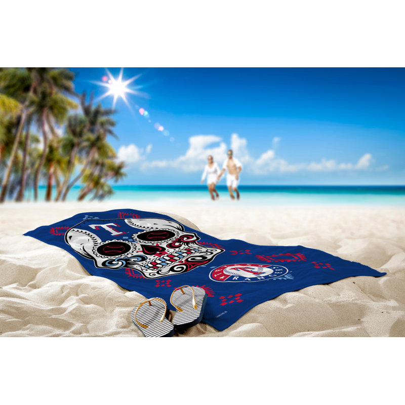 Cotton Blend Beach Towel, Texas Rangers
