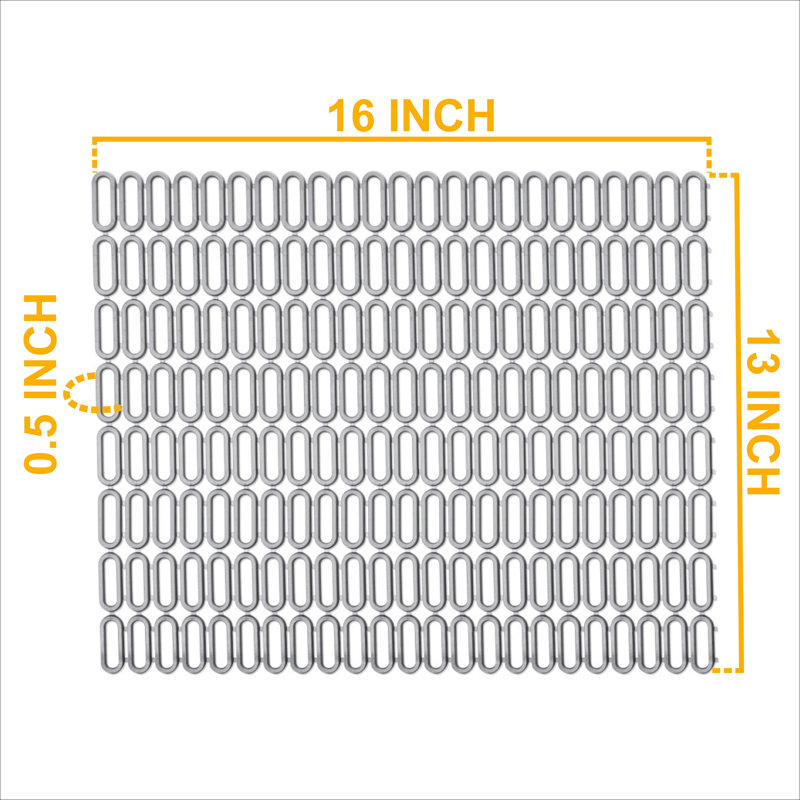Grille d'évier 13 po x 16 po, Gris