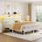 Bed Frame with Storage Headboard, Metal Platform Bed Frame with RGB Lights & Outlets-74872731-76307303-89111811