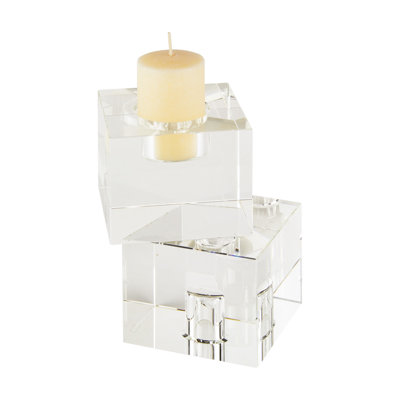 Porte-votive en cristal stacked cubes