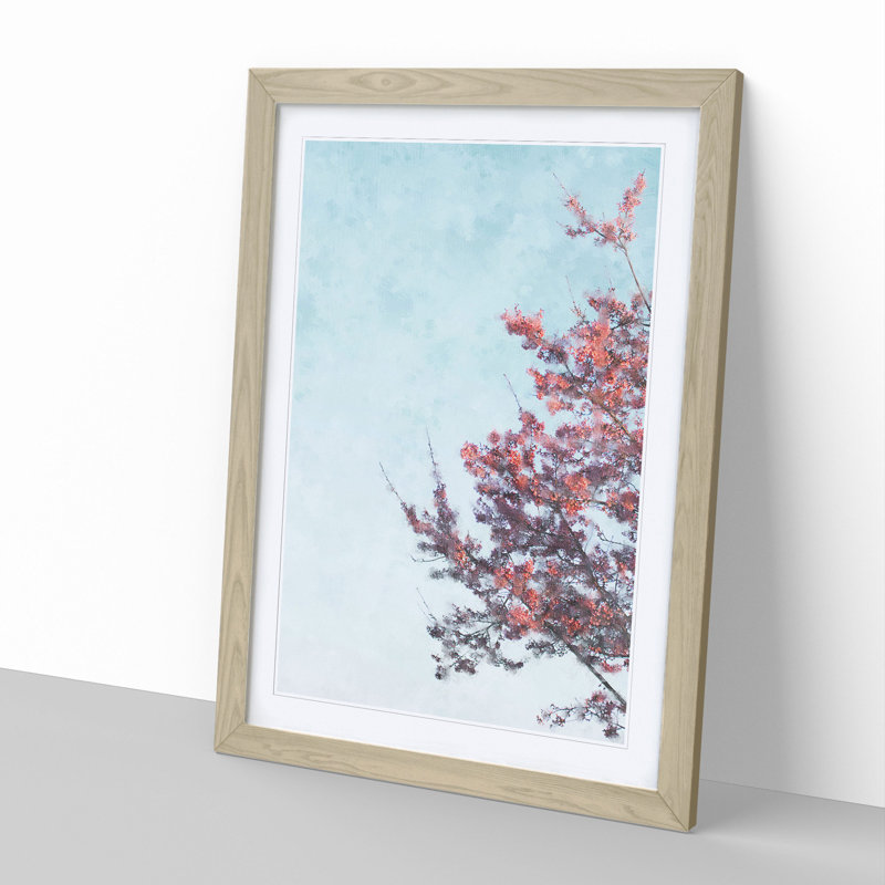 Branches of a Cherry Blossom Tree - Picture Frame Painting, 36cm H x 27cm W x 2cm D, Oak