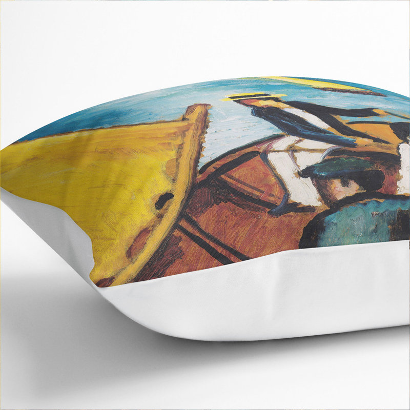 Sailing Boat on the Tegernsee Scatter Cushion, White, 55cm H x 55cm W x 20cm D