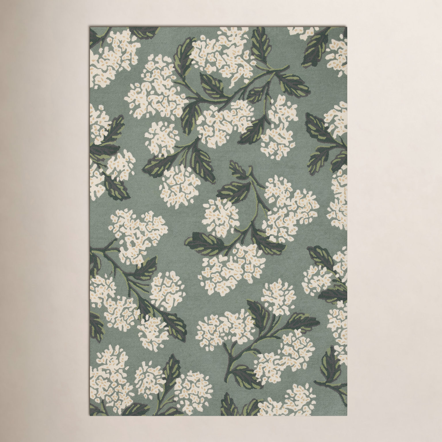 Rifle Paper Co. x Loloi Sage Hand-Woven Wool Rug, Rectangle 7'9" x 9'9"