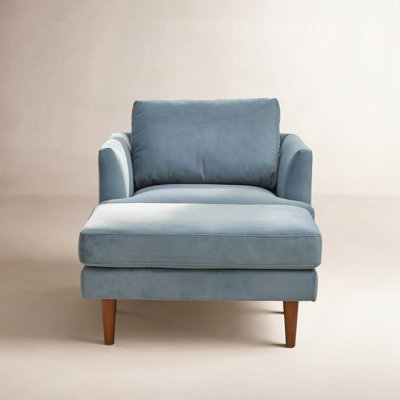 Miller 35'' W Upholstered Armchair With Ottoman