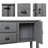 48" Solid Wood Sideboard With 2 Drawers For Retro Dining Room-990755437