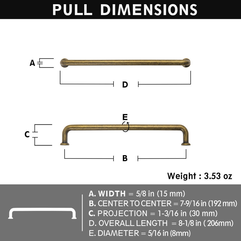 7 9/16" Center Bar Pull Multipack
