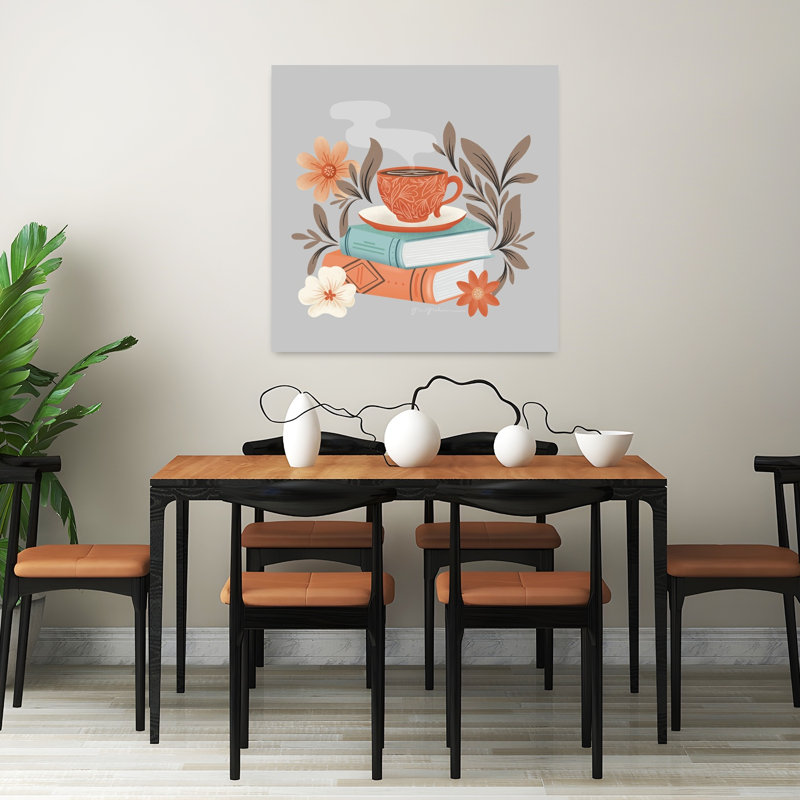 Modern Blend Viii With Blue Book Art, 32" H x 32" W