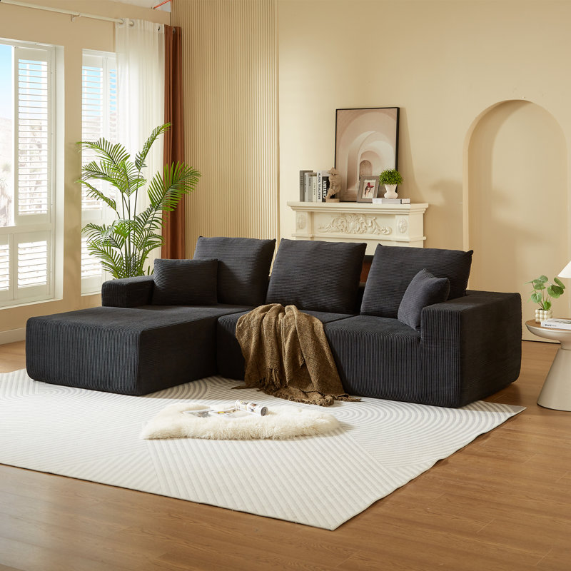 Modular Sectional Sofa With Chaise, Modern L Shaped Cloud Couch With Deep Seat, Sectional Couches For Living Room, Bedroom, Office, No Assembly Required