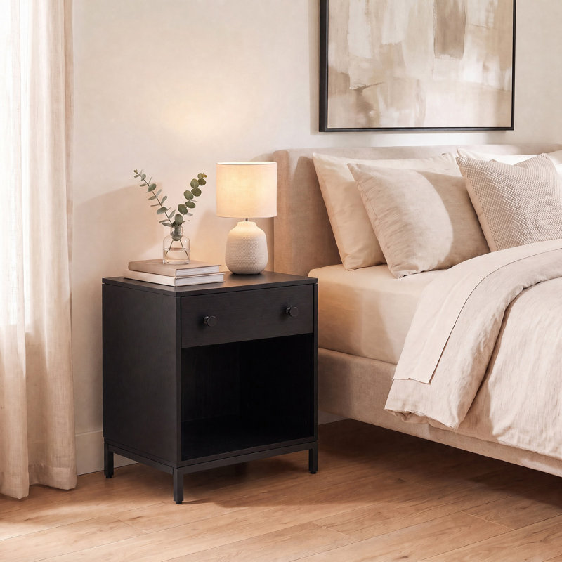 Himalay Nightstand, Black