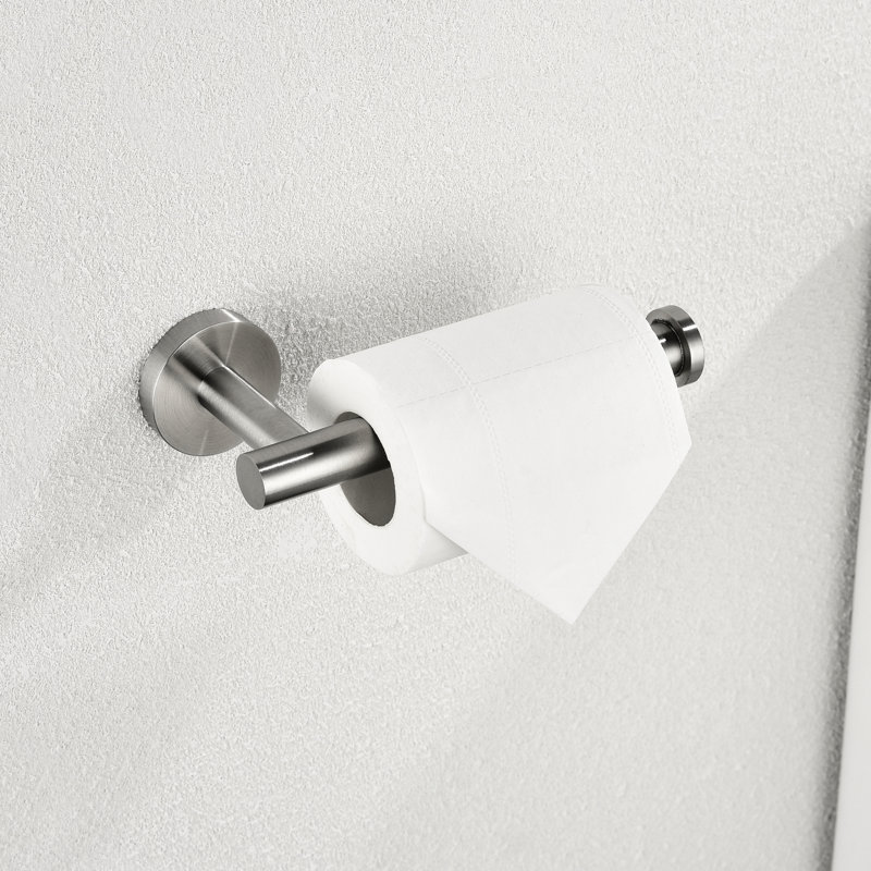 5 Wall Mount Towel Rack For Bathroom - Brushed Nickel Look, Aluminium, Modern Style, Corrosion, Versatile Use, Easy To Install Finish, Simple Installation