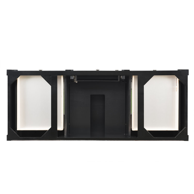 Brittany 60'' W Single Bathroom Vanity Base, Black Onyx