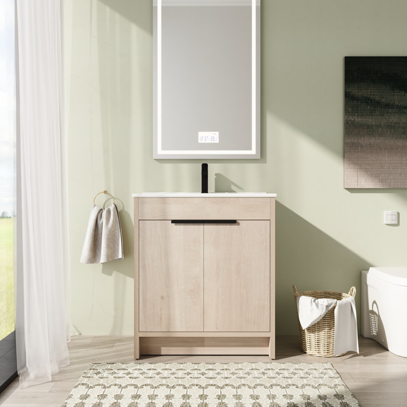 Cottam 30'' Single Bathroom Vanity with Ceramic Top