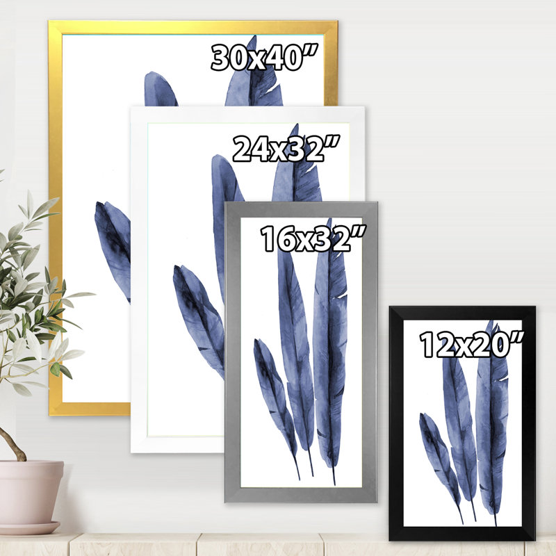 Tropical Banana Leaves - Reproduction de photo sur toile, H 32 po x l 16 po x P 1 po, Cadre noir