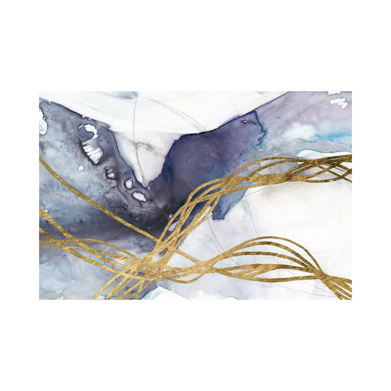 Agate Wave IV par Jennifer Goldberger - reproduction d'art encadrée, H 40 po x l 60 po x 1,5 po, Toile tendue