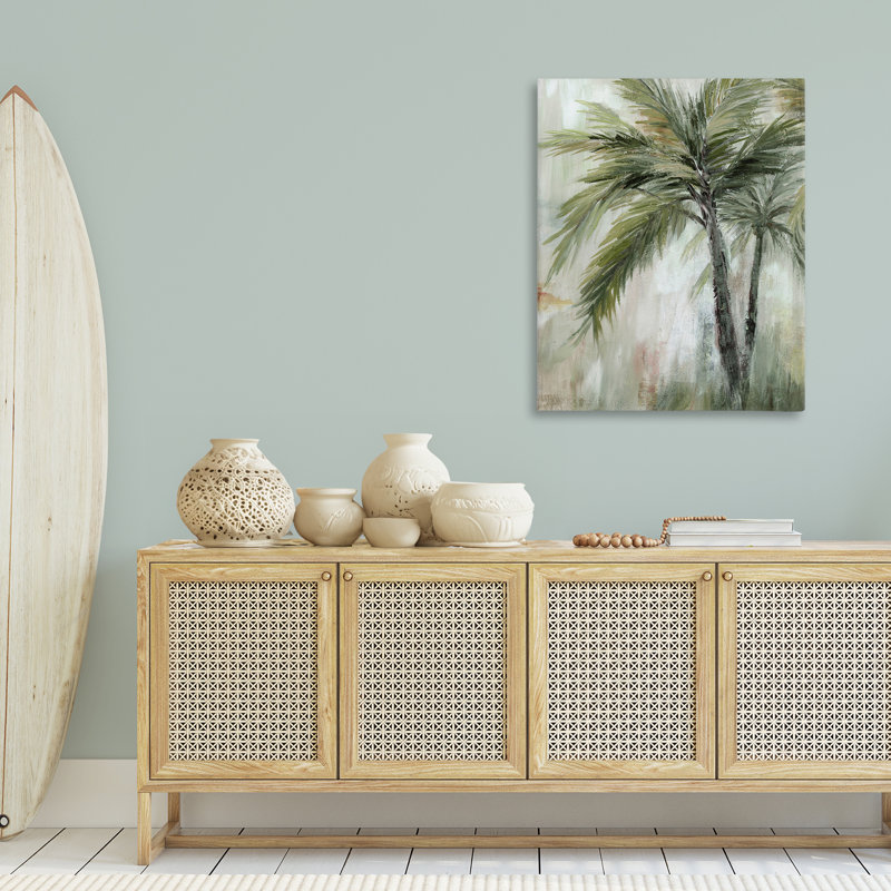  «Abstract Palm Fans», art mural sur toile par Nan, H 40 po x l 30 po