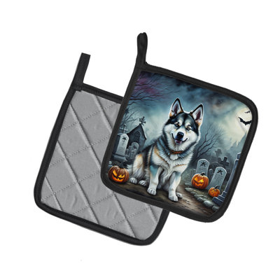 Paire de poignées d'Halloween en Alaska à Malamute Spooky