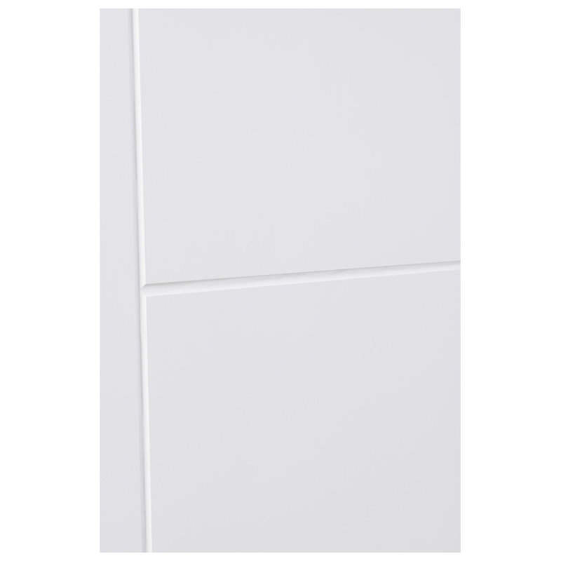 Double porte intérieure stratifiée blanche Groove, 36 po x 80 po, S'ouvre à gauche vers l'intérieur