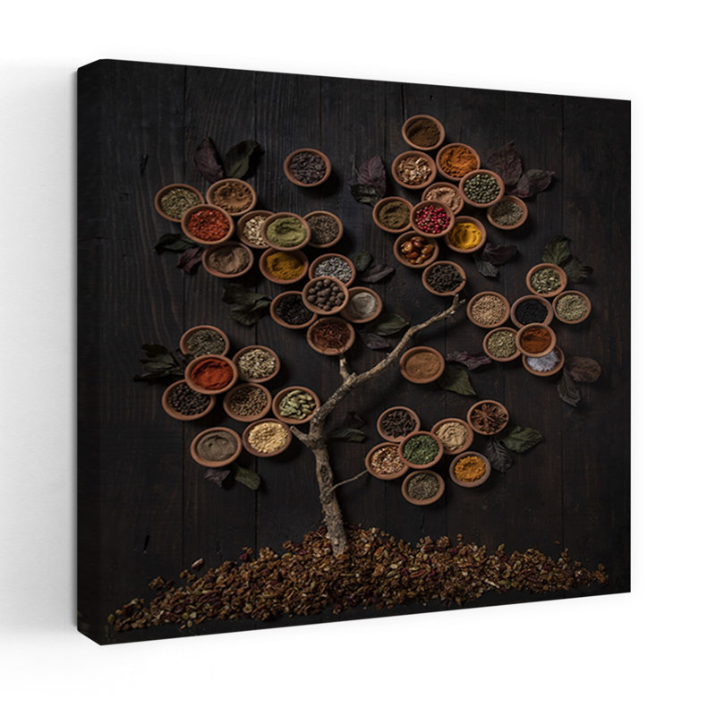 Art contemporain abstrait arbre d'automne contemporain, H 36 po x l 36 po