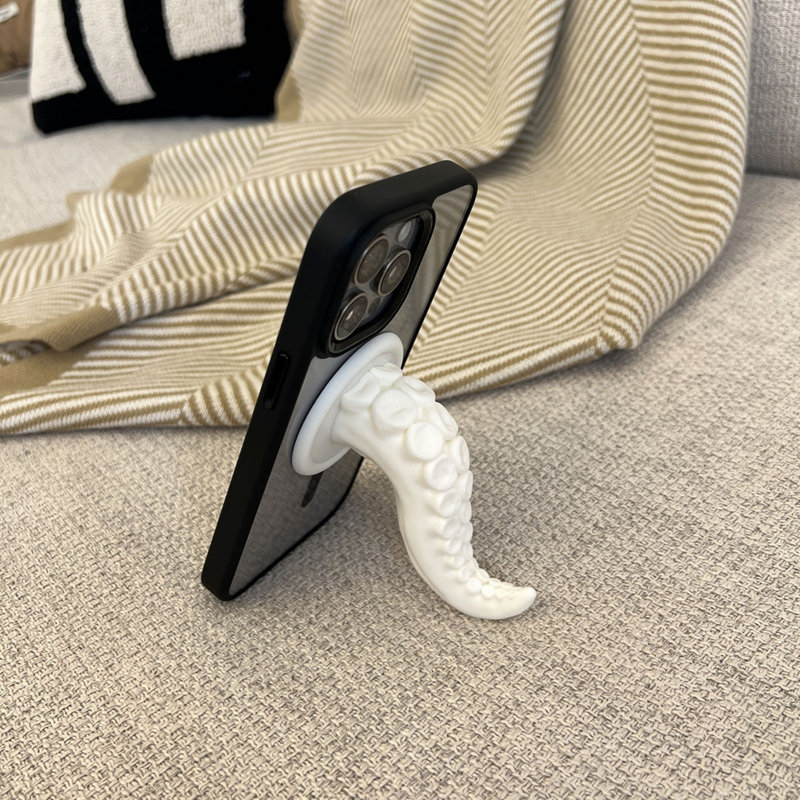 Support magnétique à griffes pour téléphone portable, Blanc