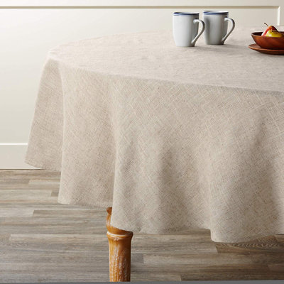 Losana Solid Colour Round Tablecloth