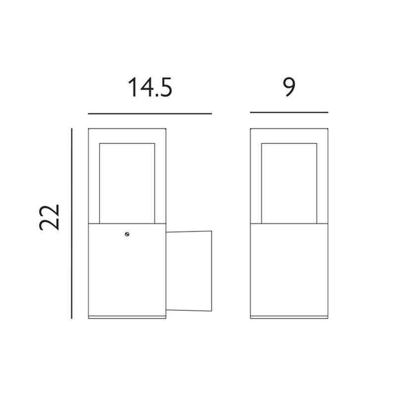 Baba Aluminium Flush Mounted Sconce