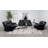 Eftica Upholstered Motion Reclining Loveseat Black