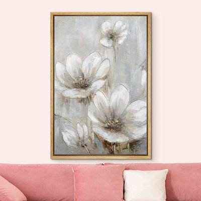 " White Garden Daisy " Painting Print