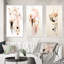«Circular Boho Chic Geometrics In Retro Pink III», 3 pièces sur toile-1124503755-1124503754