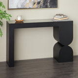 Cole And Grey Metal Geometric Console Table With Stacked Arched Table Leg