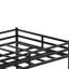 Grand lit superposé avec structure en métal noir, garde-corps complet et performance stable avec capacité de charge de 110 lb, sécurité élevée, escalade pratique, rangement élégant sous le lit, espace