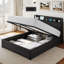 Structure de lit pour grand lit avec station de charge Tryston, blanc-1045746307-1037842023